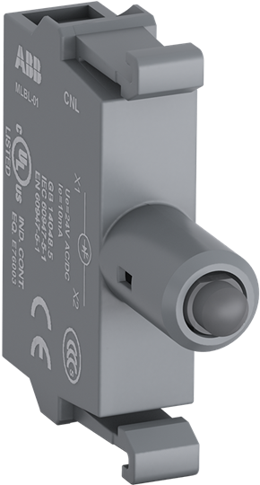 ABB Controls LED Module; 48VAC/DC; Front Mount; Red